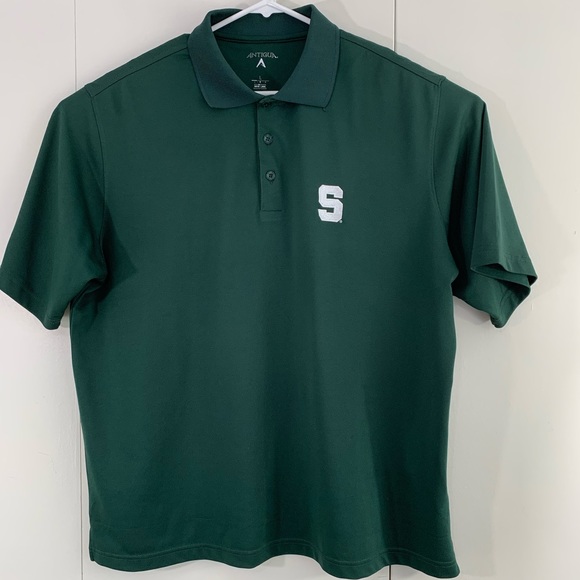 Spartans MI State Antigua large polo green MSU - Picture 1 of 7
